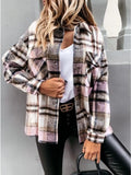 Plaid Button-Down Long Sleeve Shacket