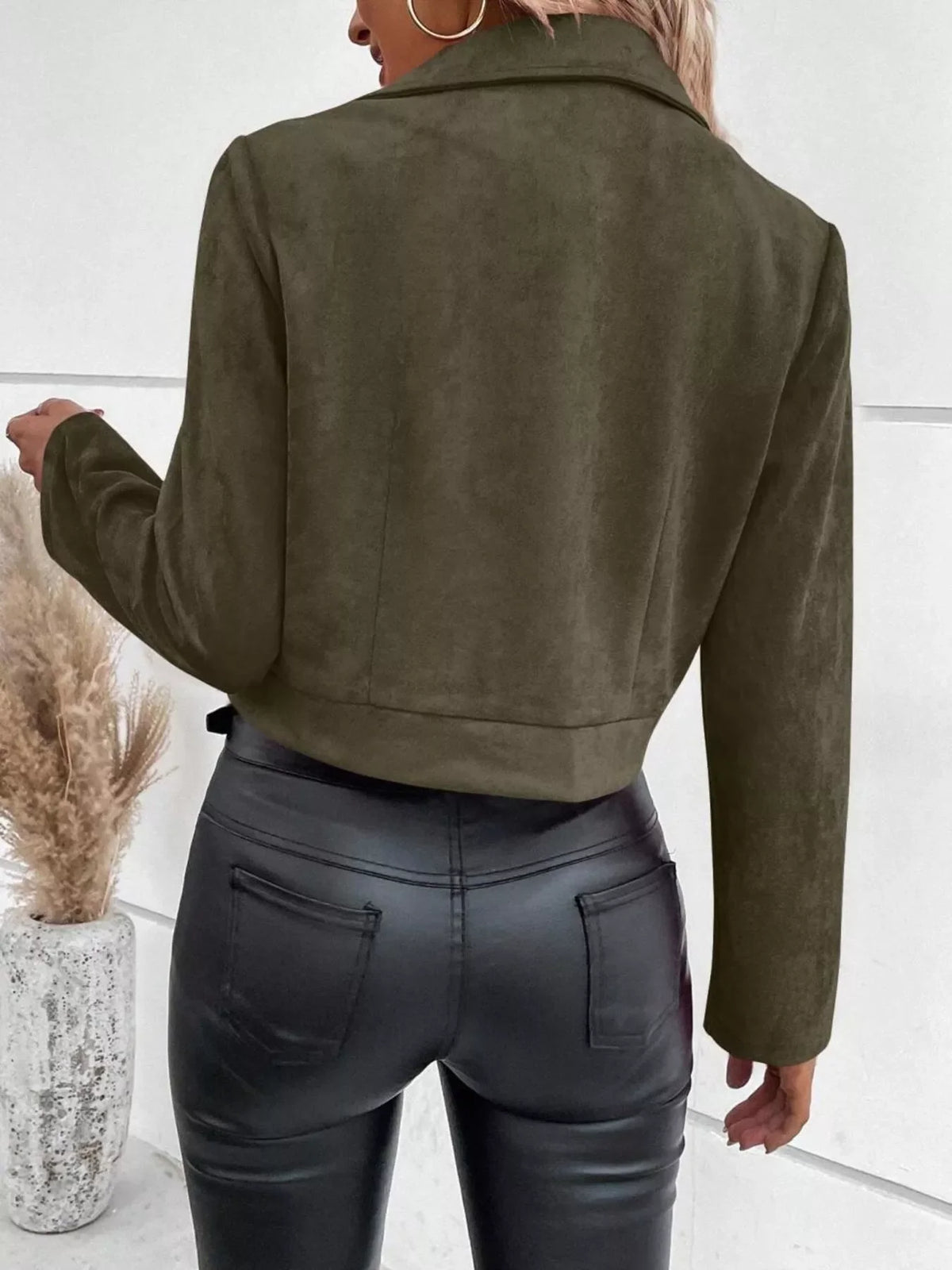 Zip Up Cropped Jacket
