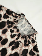 Leopard Print Ruffle Hem Mini Dress