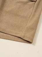 Corduroy Buttoned Front Mini Skirt