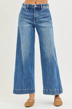 RISEN Slouchy Ankle Wide Jeans