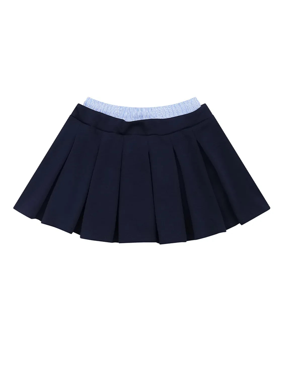 Drawstring Pleated Mini Skirt