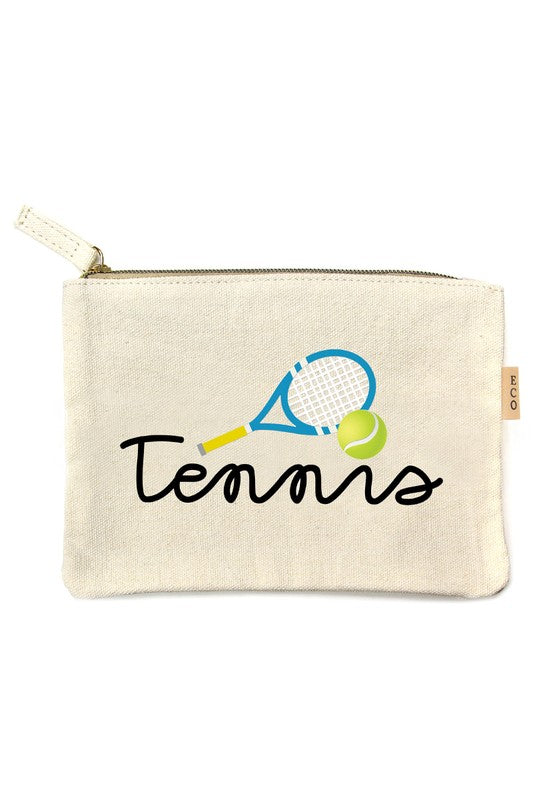 Sports Print Cotton Canvas Eco Pouch Bags