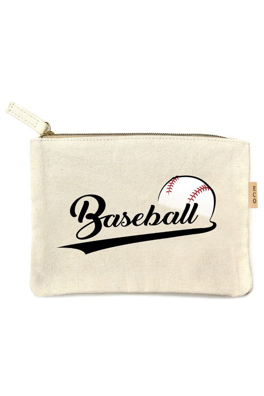 Sports Print Cotton Canvas Eco Pouch Bags