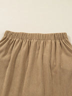 Corduroy Buttoned Front Mini Skirt