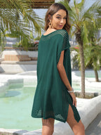 Crochet Trim Beach Cover Up Dress