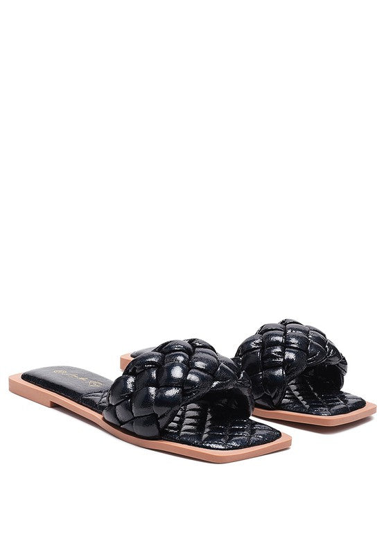 Quilted Woven Slides