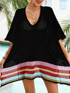 Crochet V-Neck Cover-Up Dress