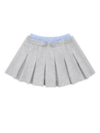 Drawstring Pleated Mini Skirt