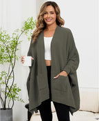 Women's Sherpa Wearable Blanket Poncho