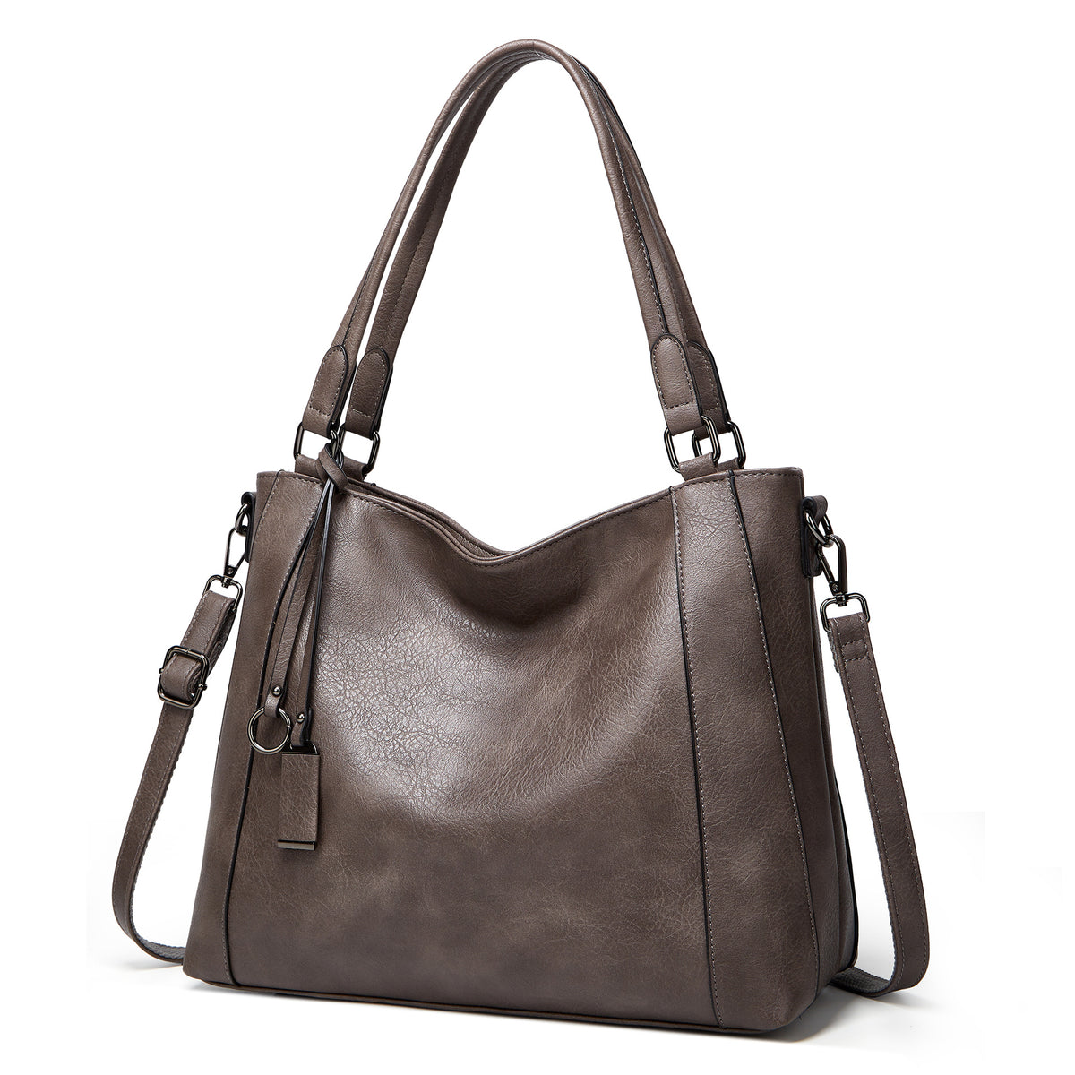 Soft Leather-Look Women's Shoulder Tote Bag
