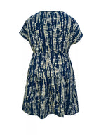 Plus Size Tie-Dye Ruffle Hem Casual Dress