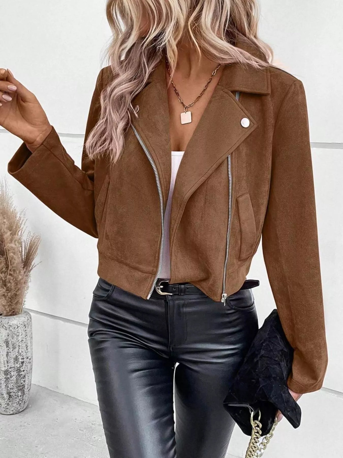 Zip Up Cropped Jacket
