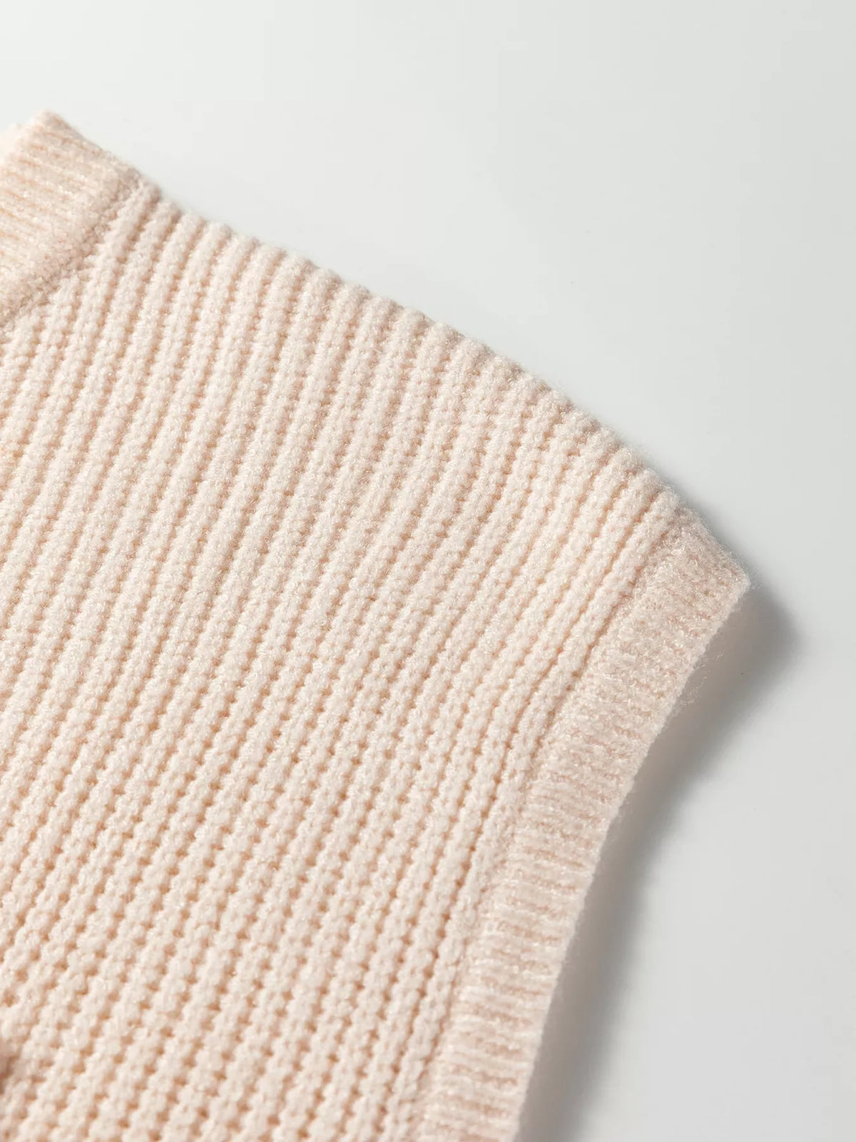 Solid Color Mixed Knits Patch Pocket Short Sleeve Sweater