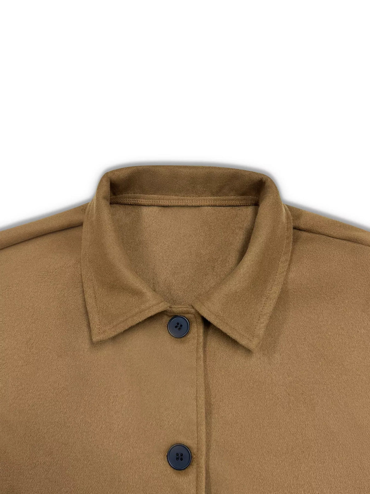 Plus Size Button-Down Cropped Outerwear