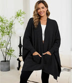 Women's Sherpa Wearable Blanket Poncho