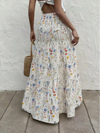 Floral Tiered Maxi Skirt