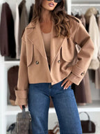 Double-Breasted Cropped Outerwear