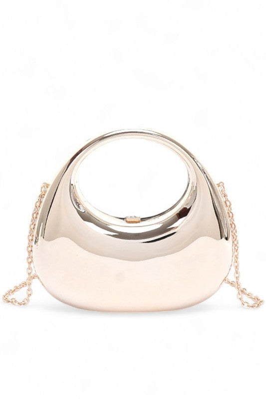 Polished Molded Top Handle Clutch