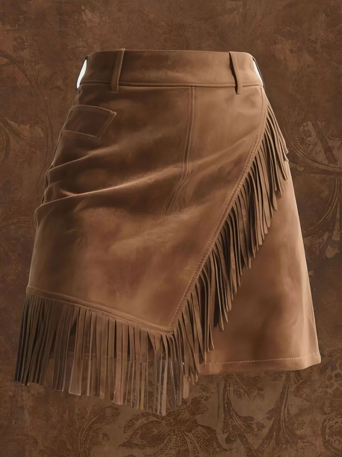 Fringe Suede Mini Skirt