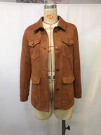Full Size Button-Down Long Sleeve Jacket Plus Size