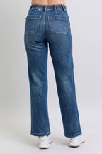 Judy Blue Drawstring Straight Jeans with Pockets