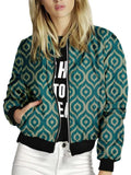 Zip Up Printed Jacket