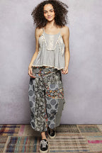 POL Boho Lace Trim Flowy Cami