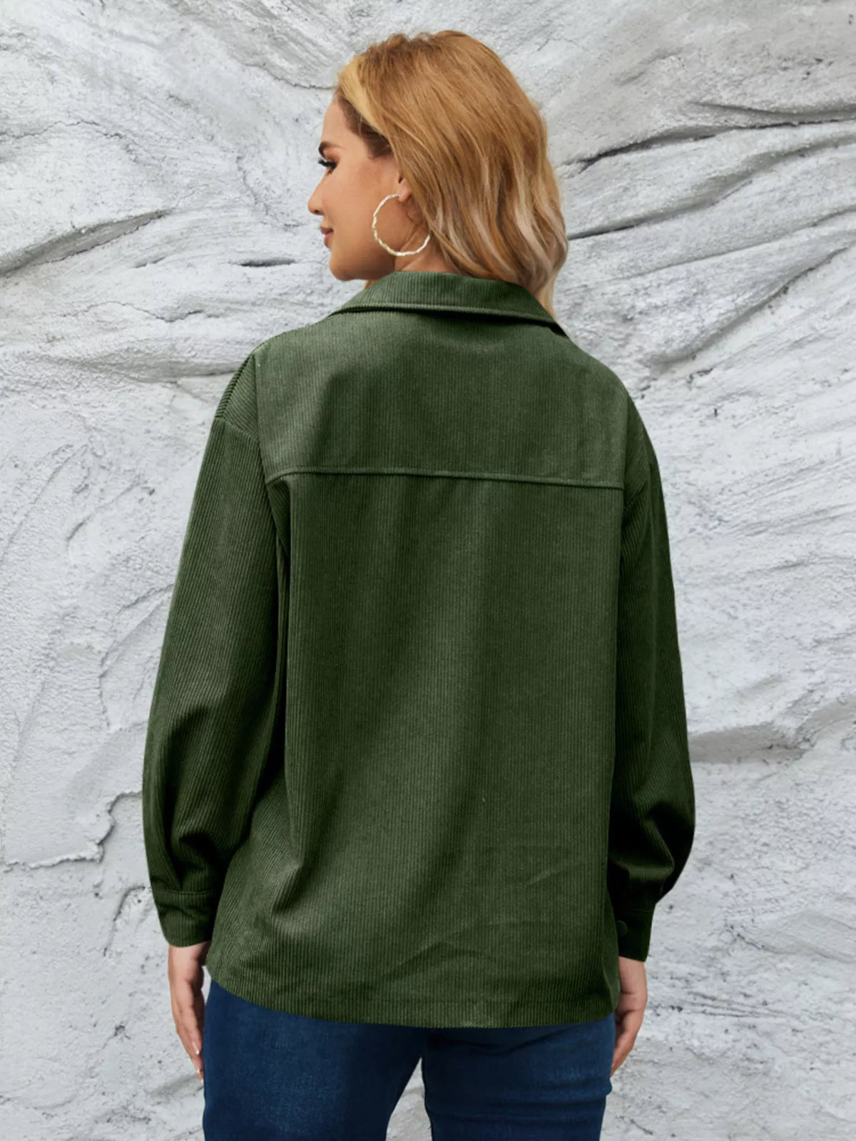 Casual Corduroy Button-Down Jacket