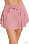 Zenana Ruffle Hem Tennis Skirt With Hidden Inner Pockets