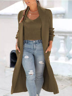Full Size Ribbed Knit Tank and Cardigan Sweater Set Plus Size