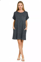 Zenana Premium Cotton Washed T-Shirt Dress