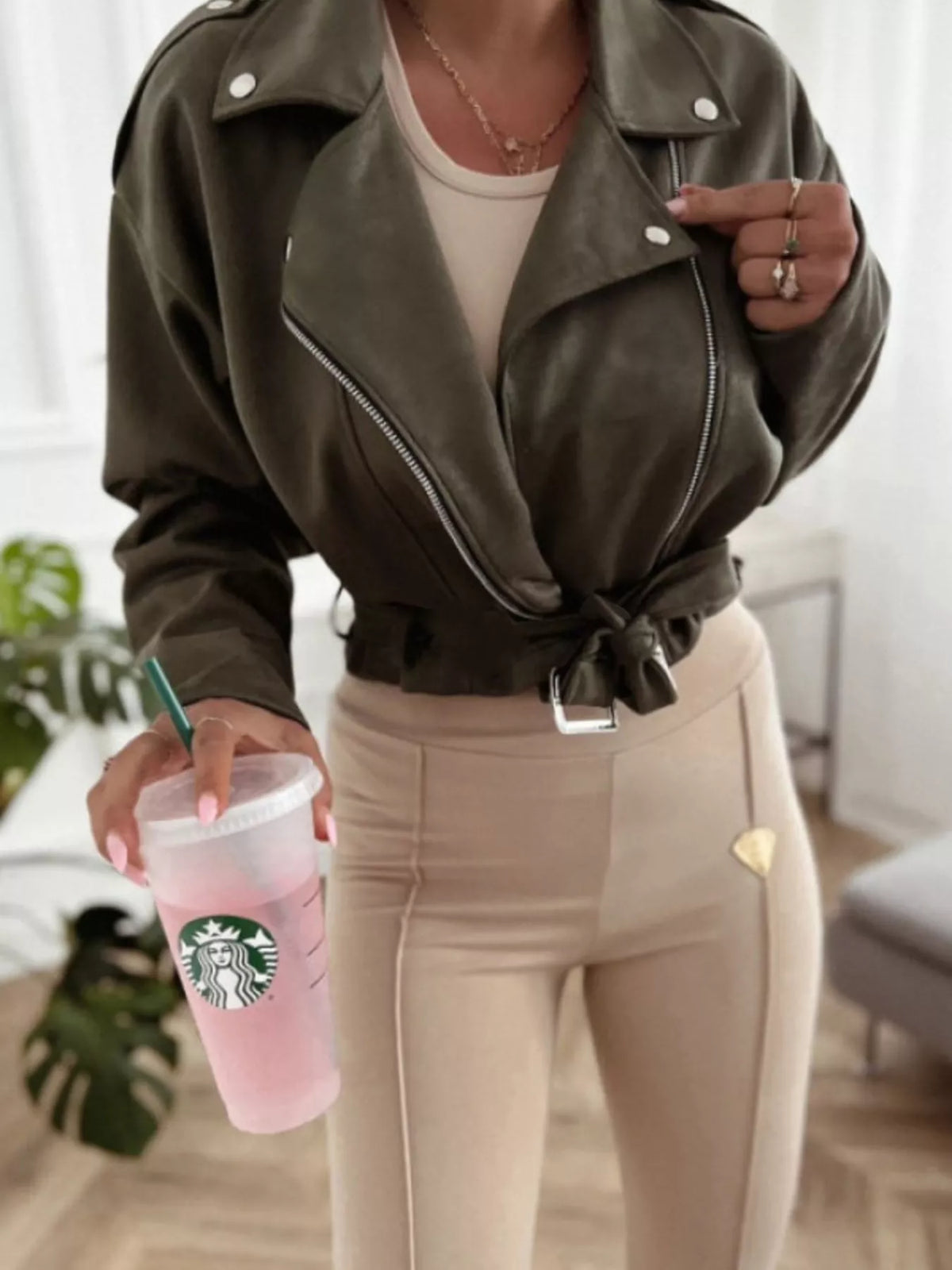 Zip Up Cropped Jacket
