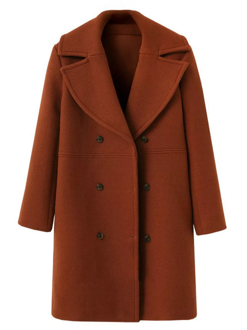 Double-Breasted Long Sleeve Coat