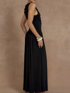 Full Size Ruched Sleeveless Maxi Dress Plus Size