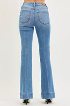 RISEN Tummy Control 4 Way Stretch Mid Rise Flare Jeans