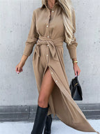 Full Size Button Front Shirt Dress Plus Size