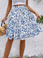 Floral Print Midi Skirt