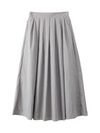 Pleated Linen Maxi Skirt