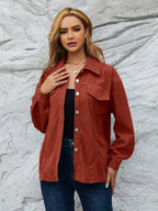 Casual Corduroy Button-Down Jacket
