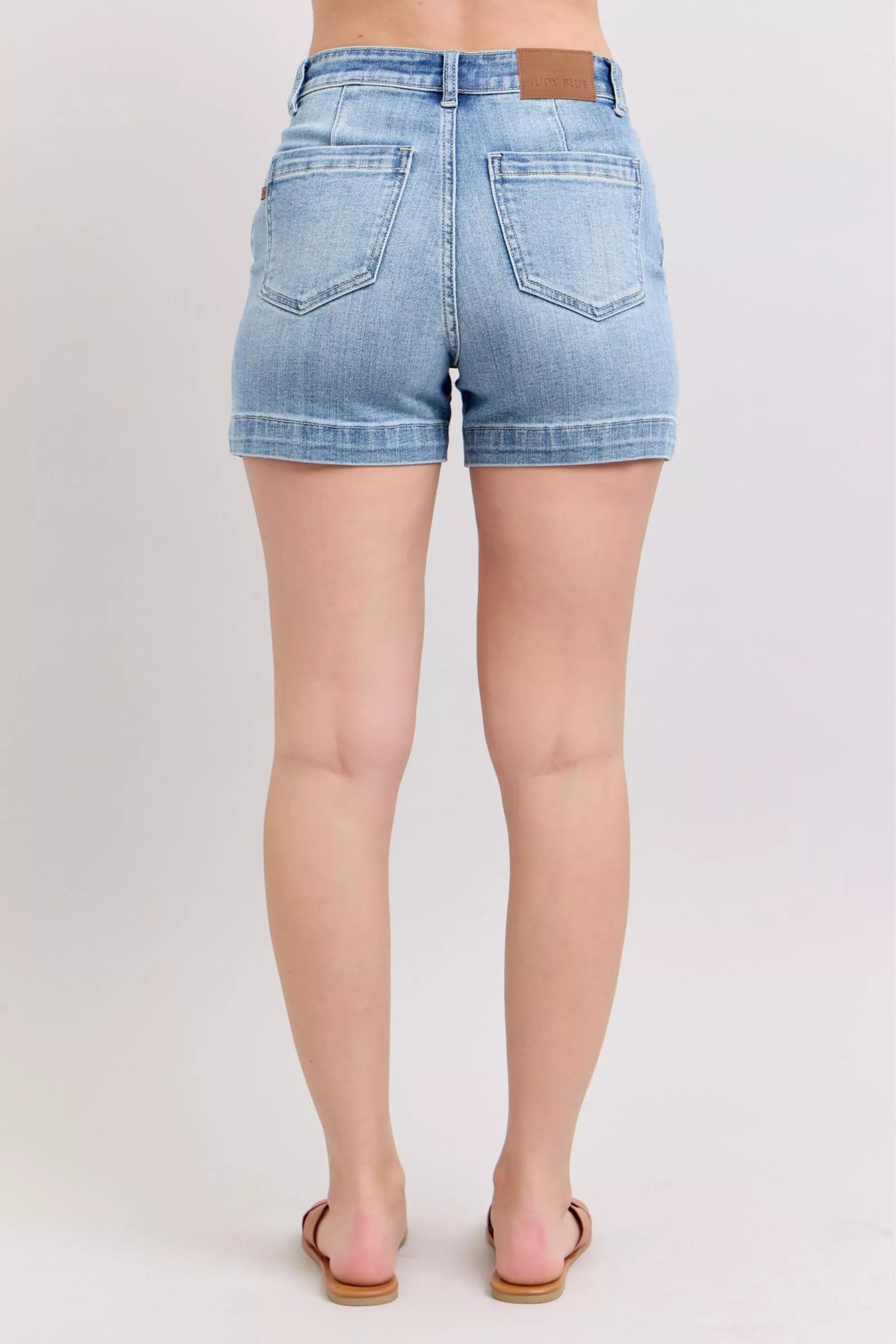 Judy Blue Mid Rise Denim Shorts
