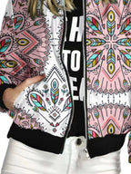 Zip Up Printed Jacket