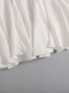 Elastic Waist Ruffled Hem Skirt
