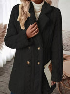 Cozy Faux Shearling Double-Breasted Outerwear