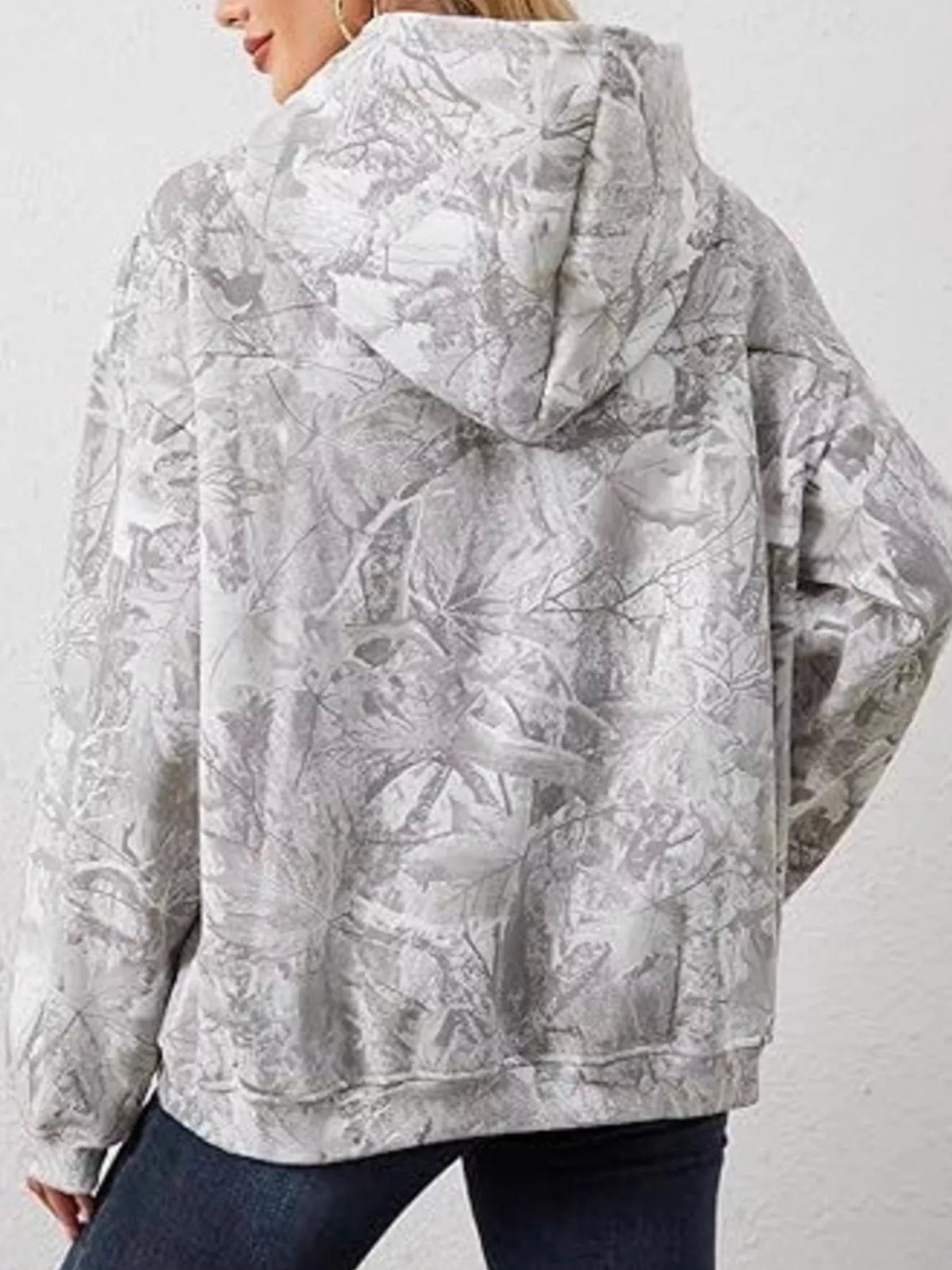 Full Size Kangaroo Pocket Long Sleeve Hoodie Plus Size