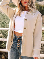 Suede Sherpa Lined Western Loose Jacket