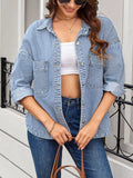 Casual Button Up Loose Fit Denim Jacket