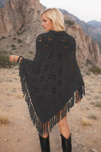 Tassel Hem Knit Cover Up
