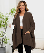 Women's Sherpa Wearable Blanket Poncho