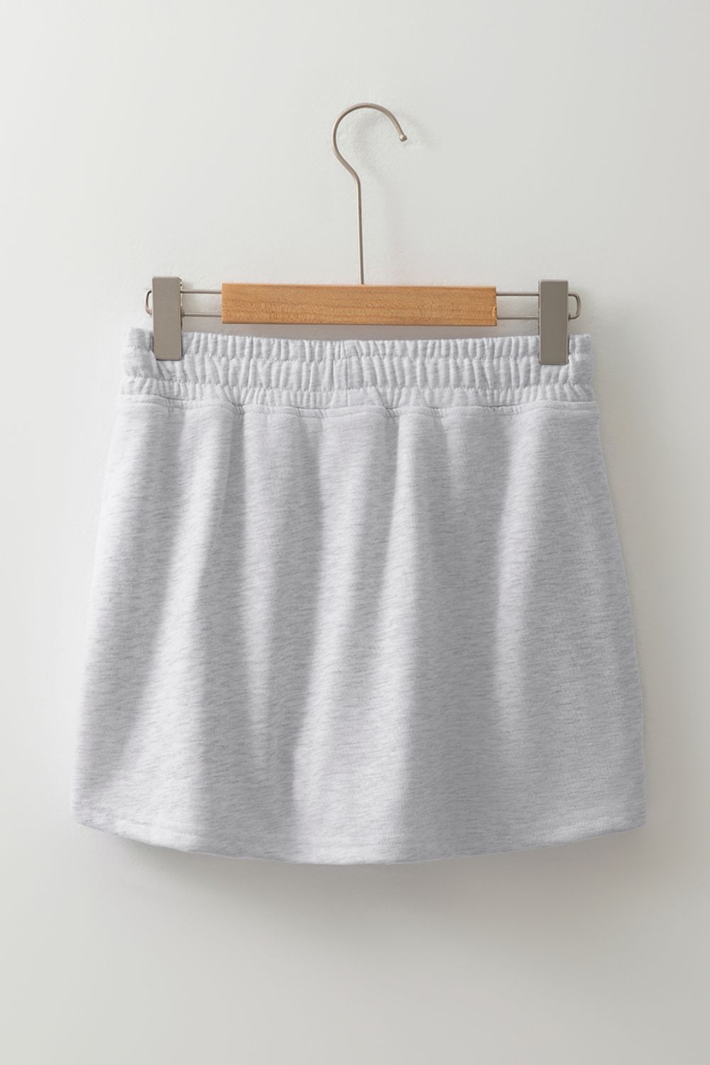 French Terry Drawstring Mini Skort with Pockets